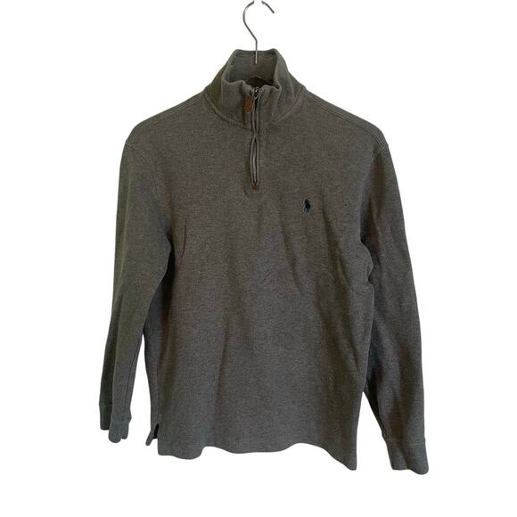 Polo Ralph Lauren Other - Polo Ralph Lauren Gray Cotton 1/4 Zip Sweater Men's Casual Pullover Size Medium
